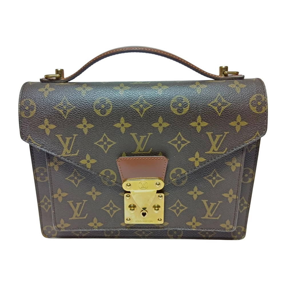 Louis Vuitton Monogram Monceau Handbag Brown Strap